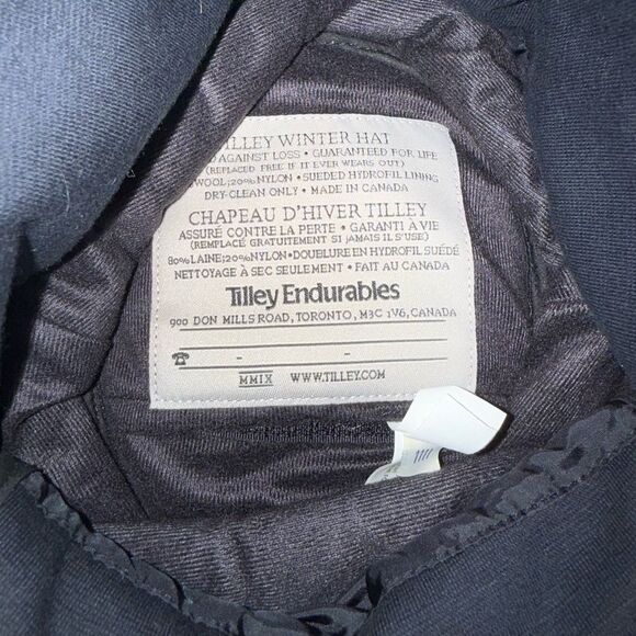 Tilley Endurable Winter Hat with Ear Flaps 7 Brown Herringbone Wool Blend - Picture 6 of 13